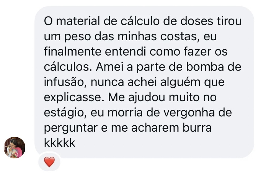 Feedback de aluna
